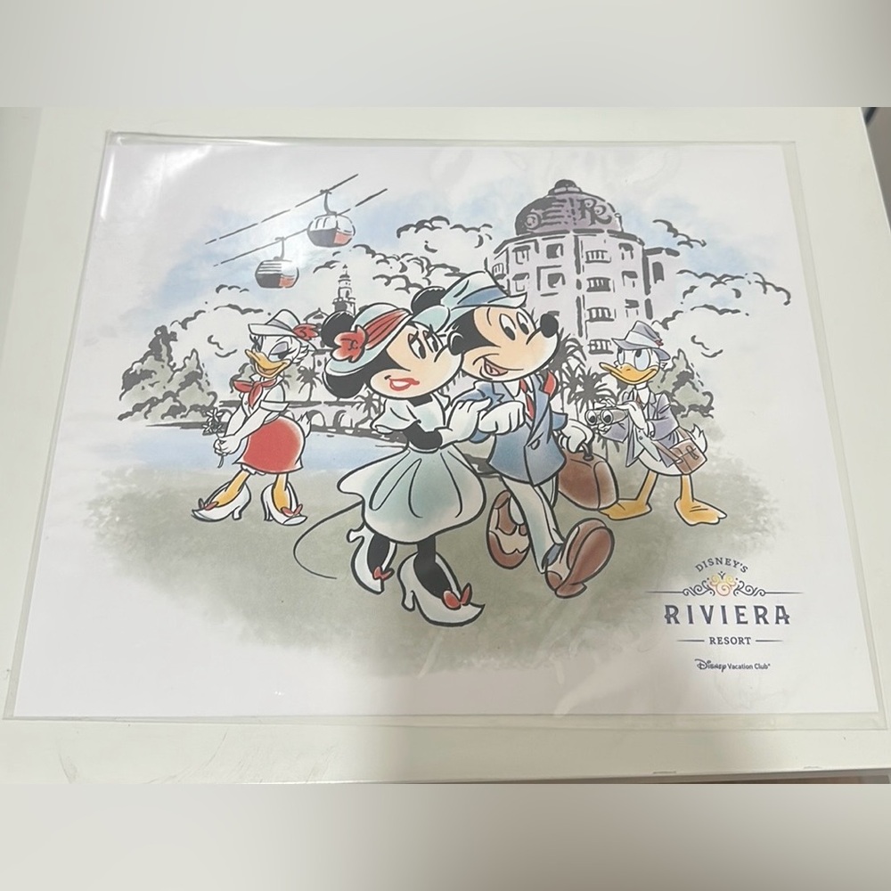 Disney Riviera Resort Litho Print - DVC Mickey Minnie Disney Vacation Club 8x10